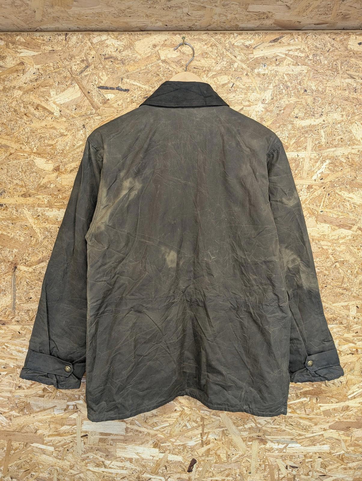 Filson Cover Cloth Mile Marker Coat Small Men Waxed Cotton Brown Jacket USA Tin