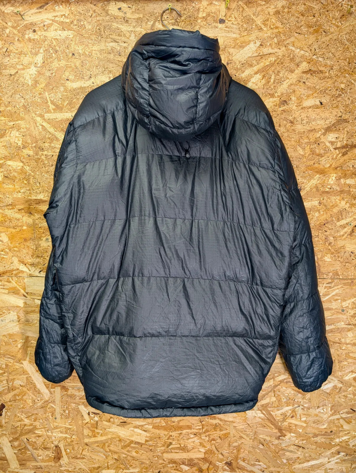 Patagonia Fitz Roy Down Hoody Jacket Mens Large Black Goosedown Feather Puffer