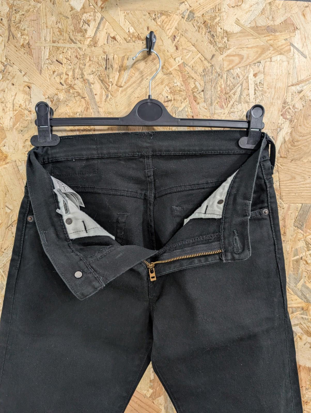 Levis 520 Slim Tapered Jeans W29 L32 Men Black Rock Goth Red Mexico Zip Fly