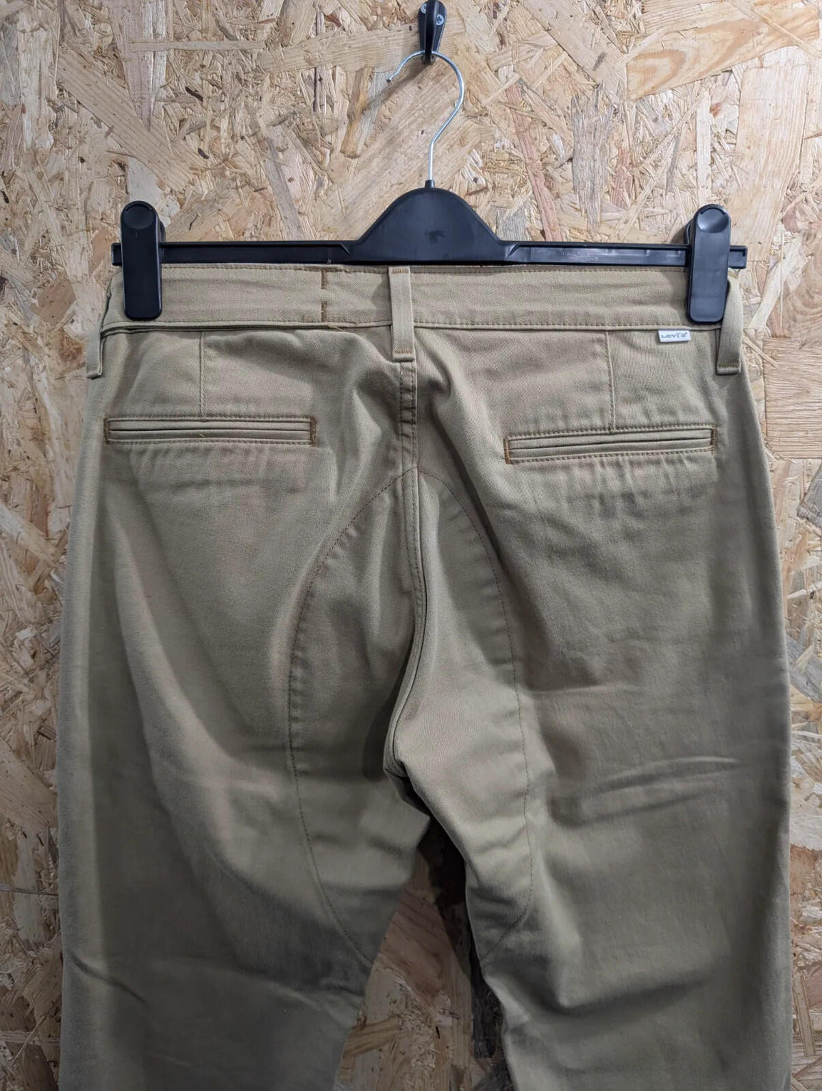Levis Commuter Chino Trousers Mens W33 L32 Khaki Cotton Twill Straight Button