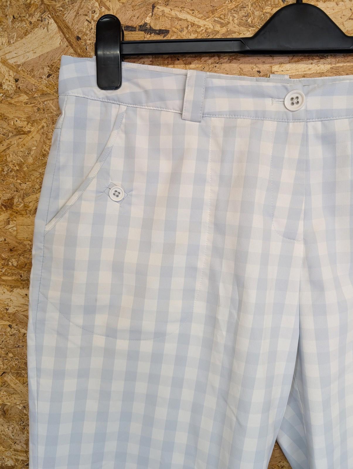 Nike Golf Tour Performance Shorts Size UK 16 W34 Women Check Blue White Pockets