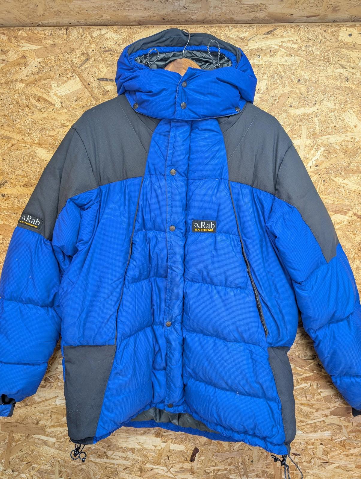 Rab Extreme Down Puffer Jacket XL Men Summit Down Blue Grey Puffa Vintage Y2K