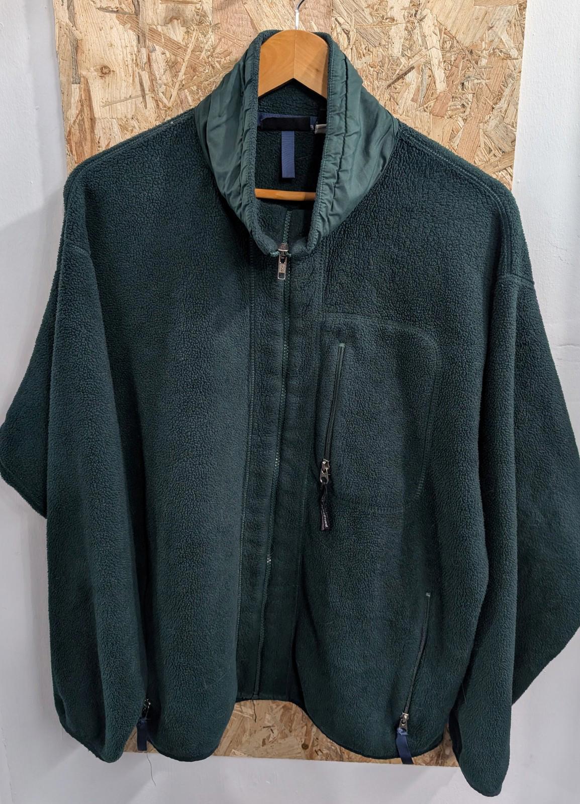 Patagonia Fleece Jacket Large Men Zip Pockets Green Hiking Vintage 90s Y2K Gorp
