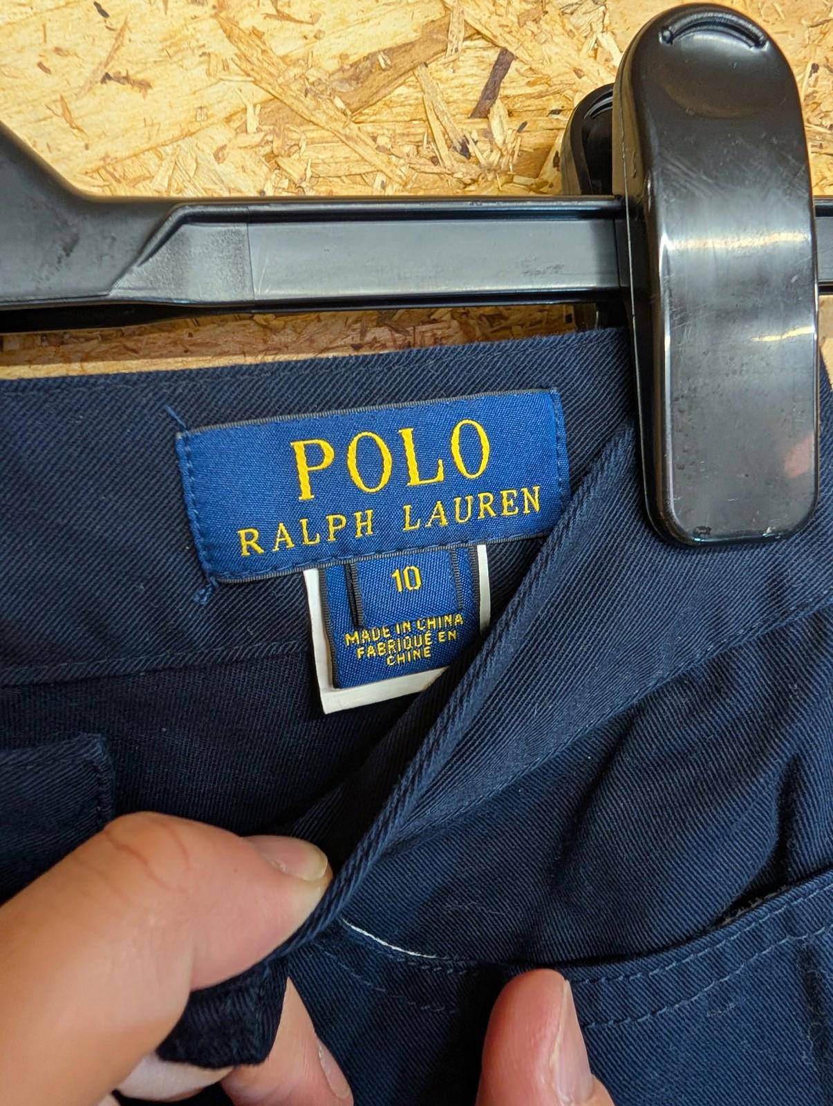 Polo Ralph Lauren Boys Trousers Kids Age 10 Cotton Navy Blue Casual Chino