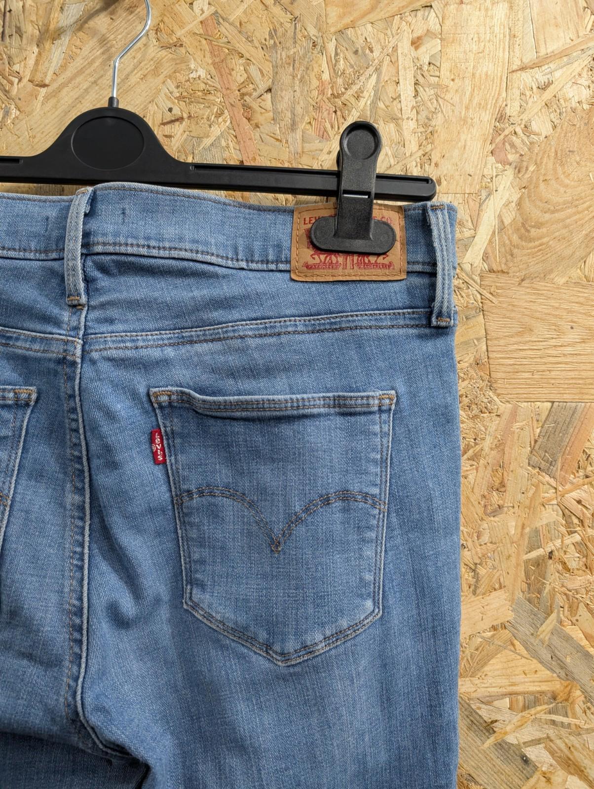 Levis Slimming Skinny Jeans Size 12 W30 L32 Women Blue Stretch Red Tab