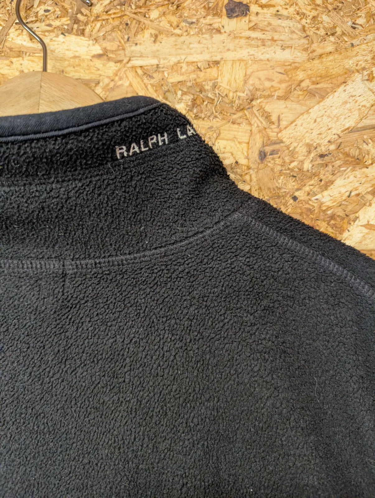 Vintage Ralph Lauren Gilet Fleece Vest Mens Large Black Full Zip Polo Jeans Co