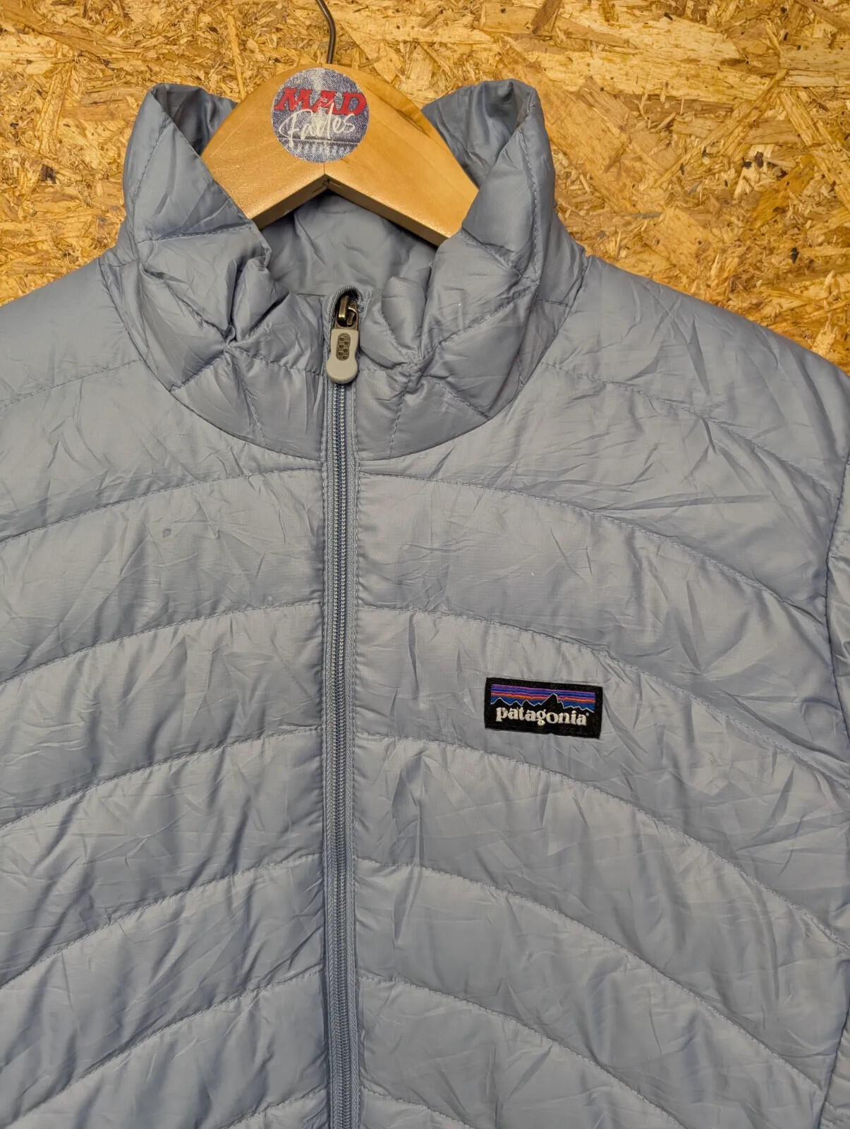 Patagonia Down Sweater Puffer Jacket Womens Medium Light Blue GooseDown Feather