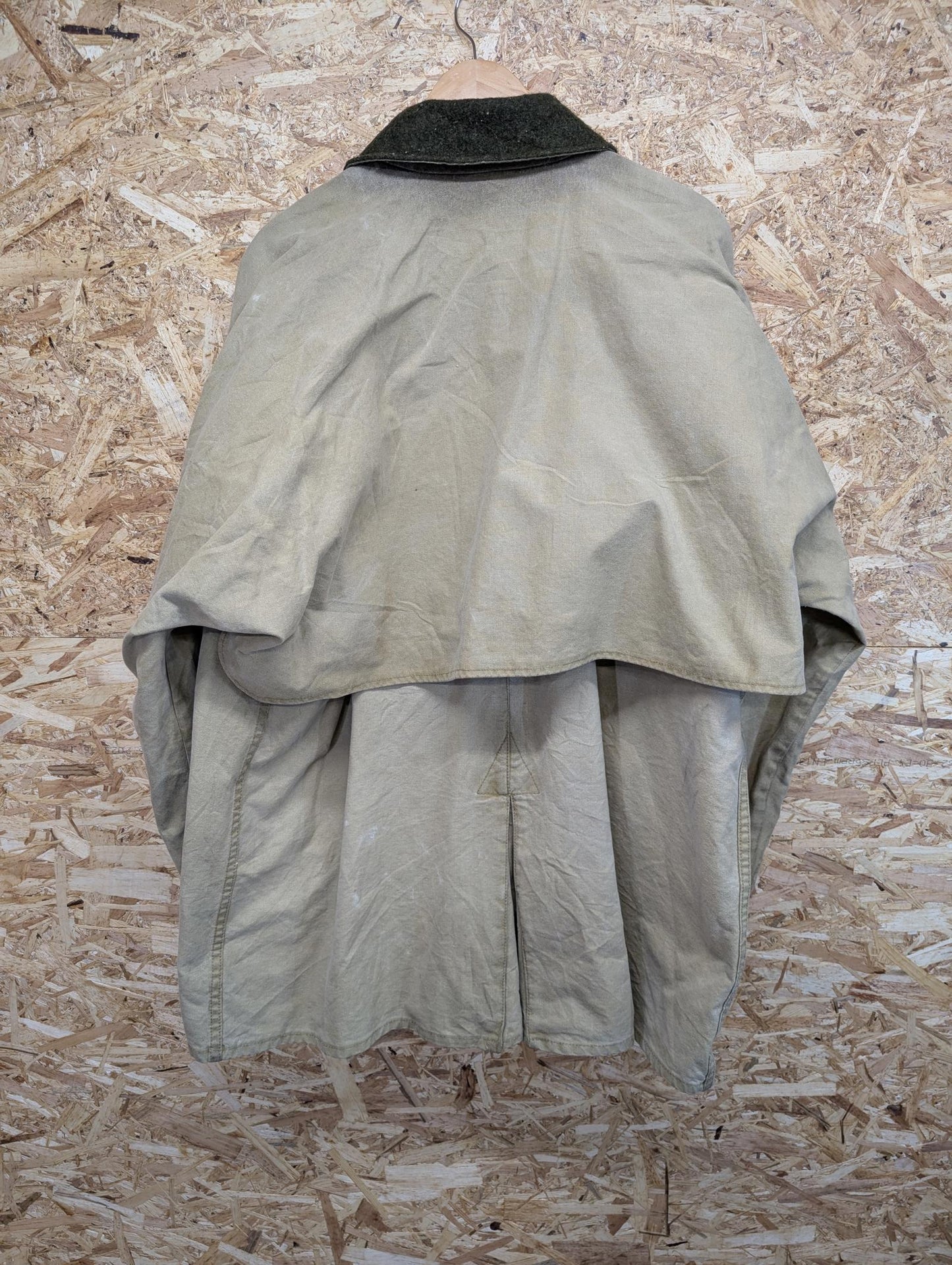 Filson Style Shelter 461n Waxed Packer Tin Cloth Jacket Green Coat Made USA 2XL