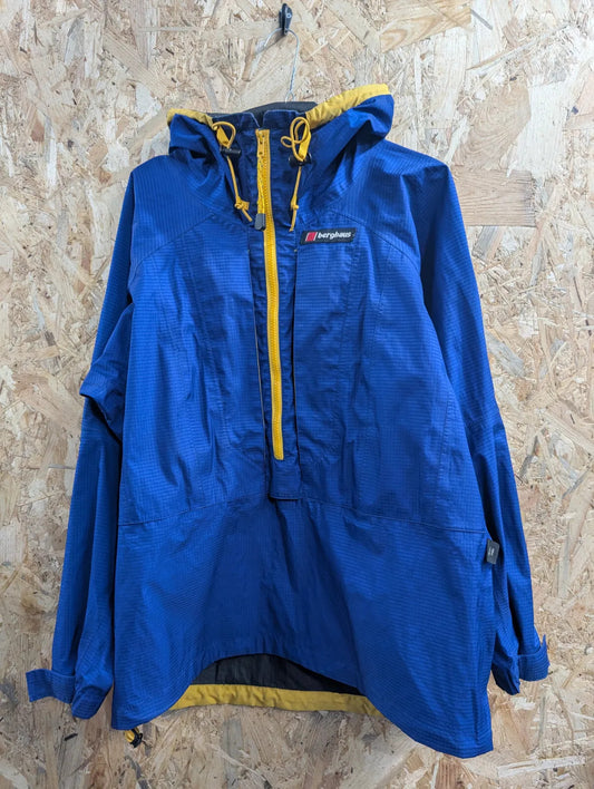Vintage Berghaus Extrem Smock Jacket Women UK12 Blue Gore-Tex Waterproof 90s GTX