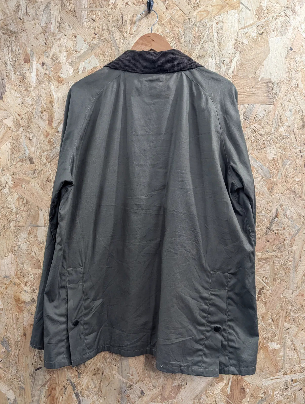 Vintage Barbour Classic Bedale Jacket Mens Medium Olive Green Waxed Cotton 90s