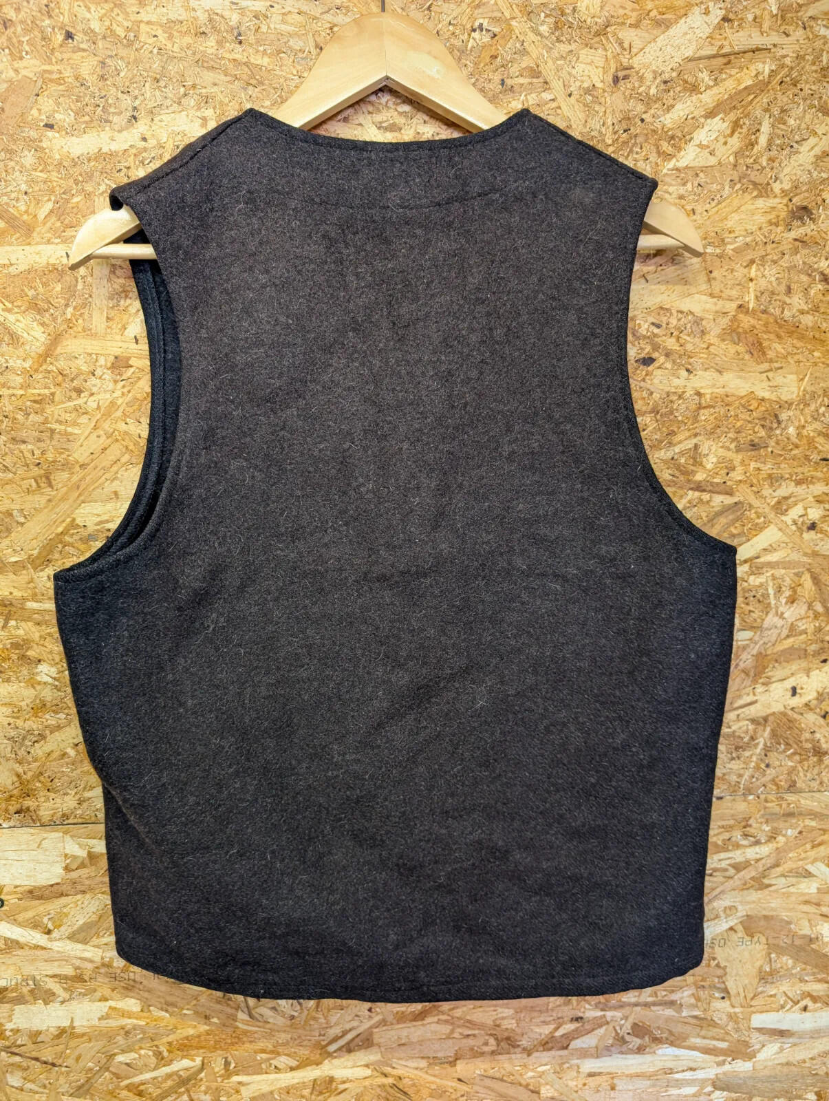 Filson Mackinaw Wool Vest Men Medium 40 Grey Black Gilet USA Pocket Body Warmer