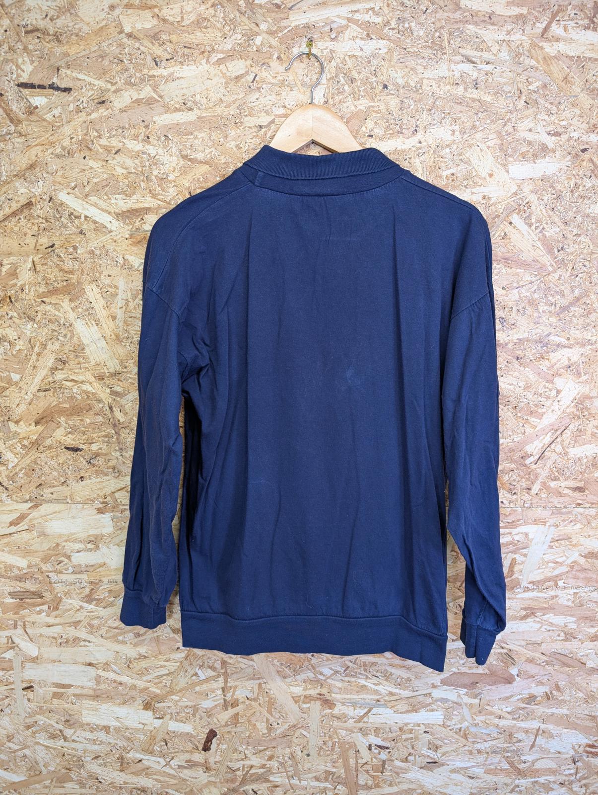 Deacon Medium Blue Polo T-Shirt Band Tour Staff Navy Blue Vintage 90s