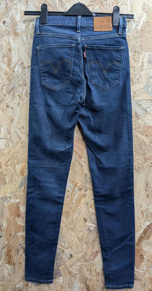 Levis Mile High Super Skinny Jeans Size 6 W25 L30 Women Navy Blue Premium Big E