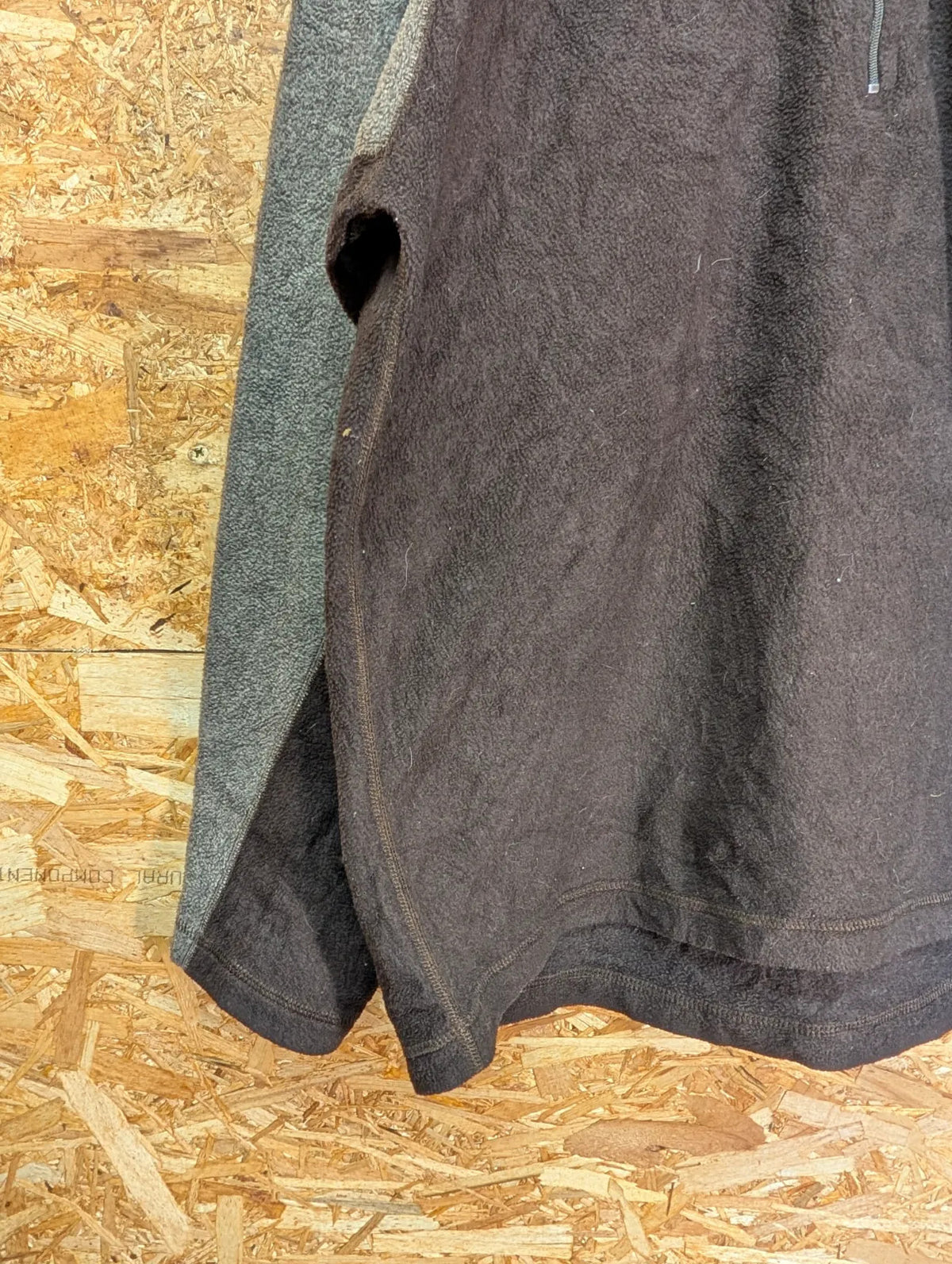 Patagonia Capilene 1/4 Zip Fleece Mens Large Brown Grey Lightweight