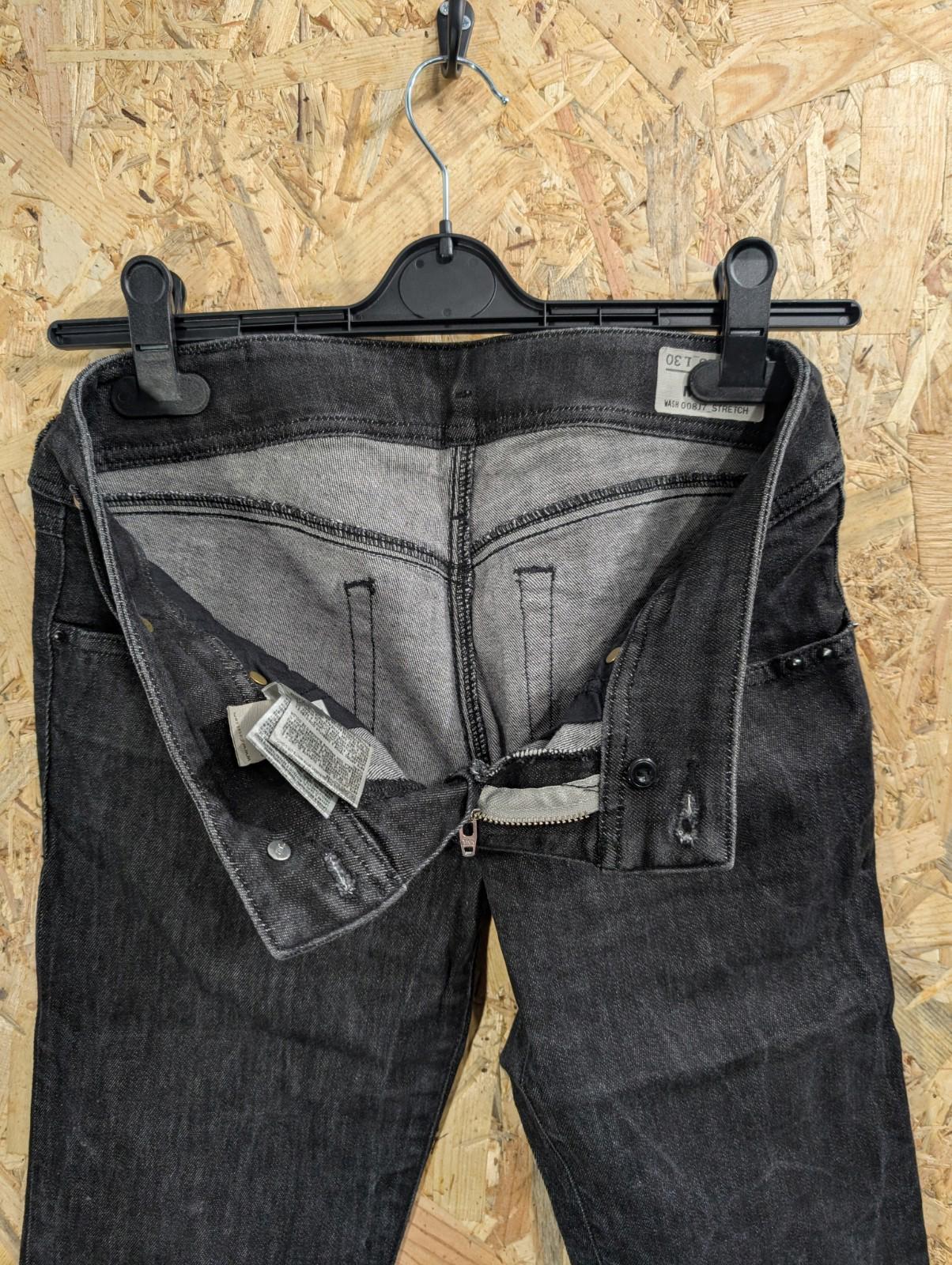 Diesel Matic Jeans W28 L30 Low Rise Women Studded Black 008J7 Stretch