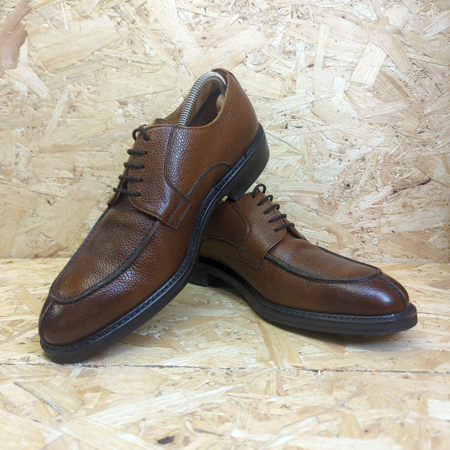 Herring Tiverton Split-Toe Derby Shoes Full Grain Dainite Sole Size 8 UK EUR 42