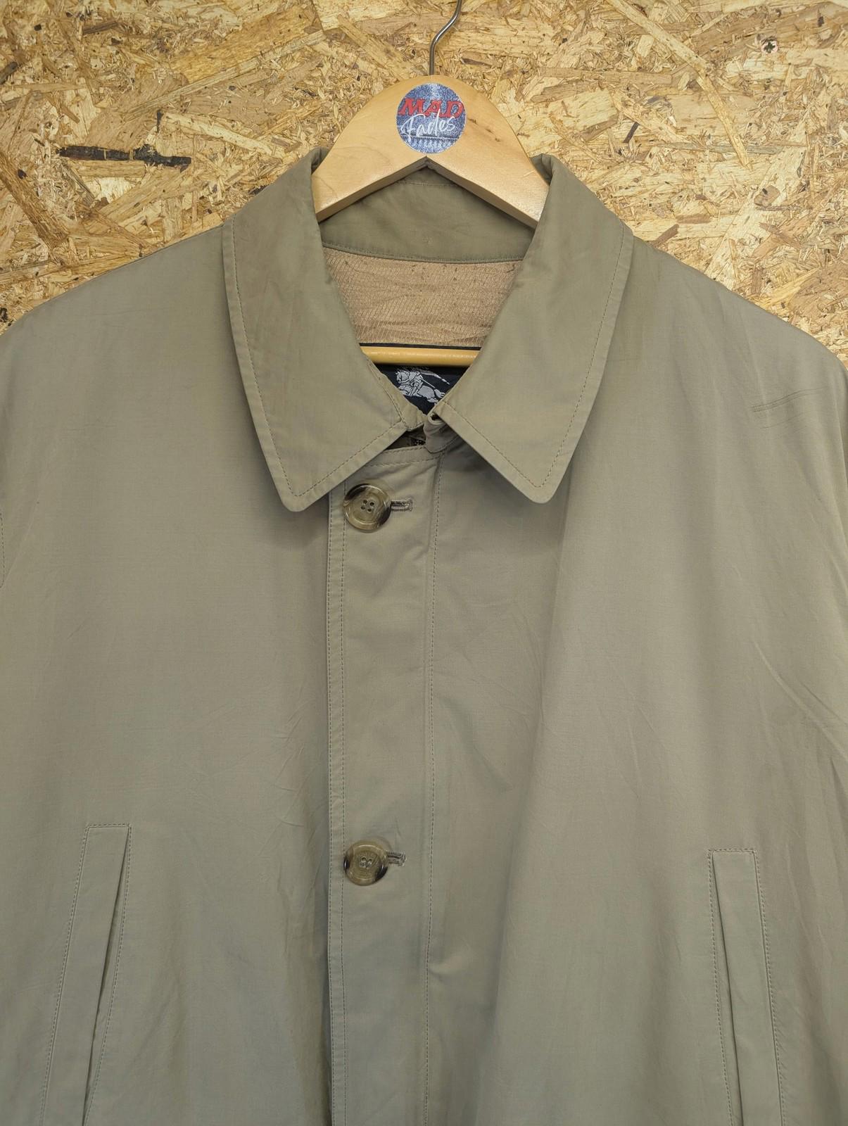 Burberry Beige Mac Coat XL 44 Men Nova Check Lined Button Pocket 90s Vintage