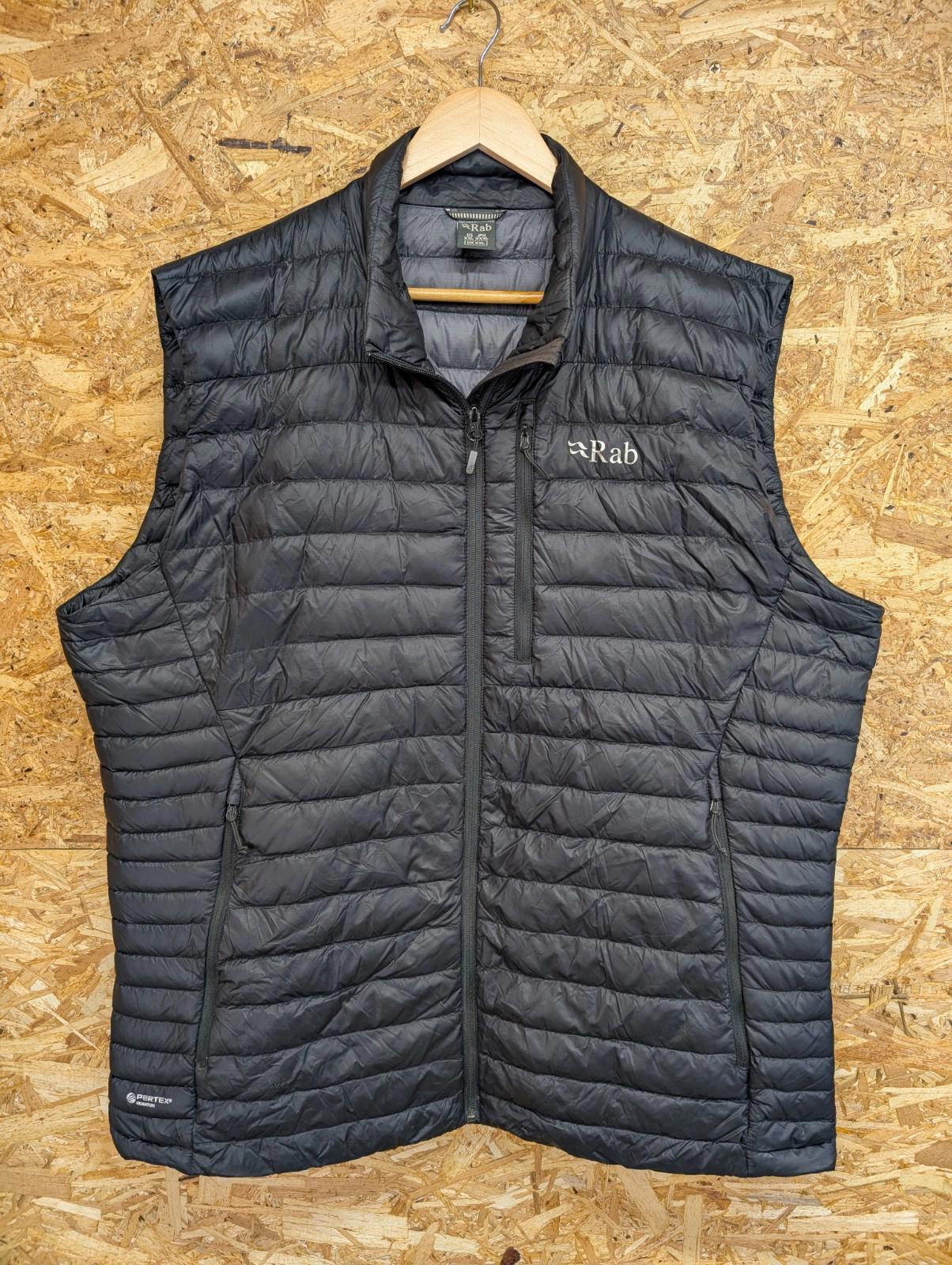 Rab Microlight Vest 2XL Men Quilted Nikwax Pertex Quantum Down Bodywarmer Gilet