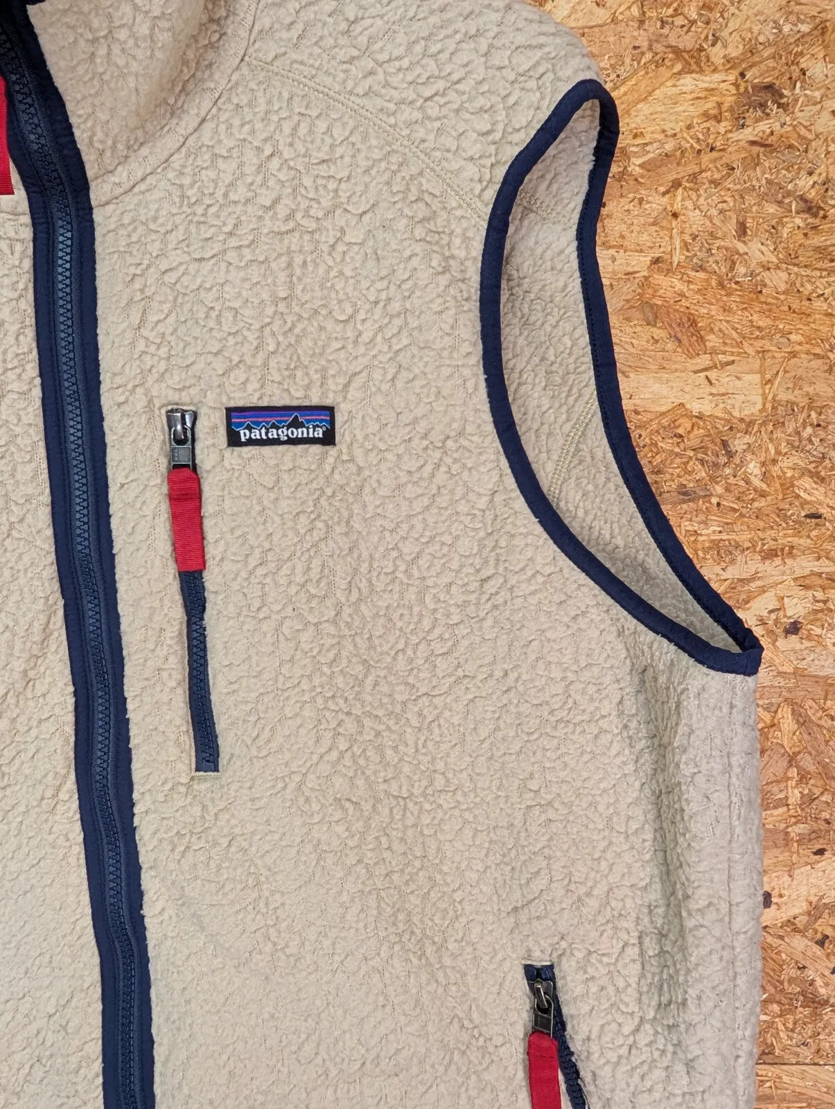 Patagonia Retro-X Fleece Vest Mens XL Oatmeal Gilet Full Zip Synchilla Vintage