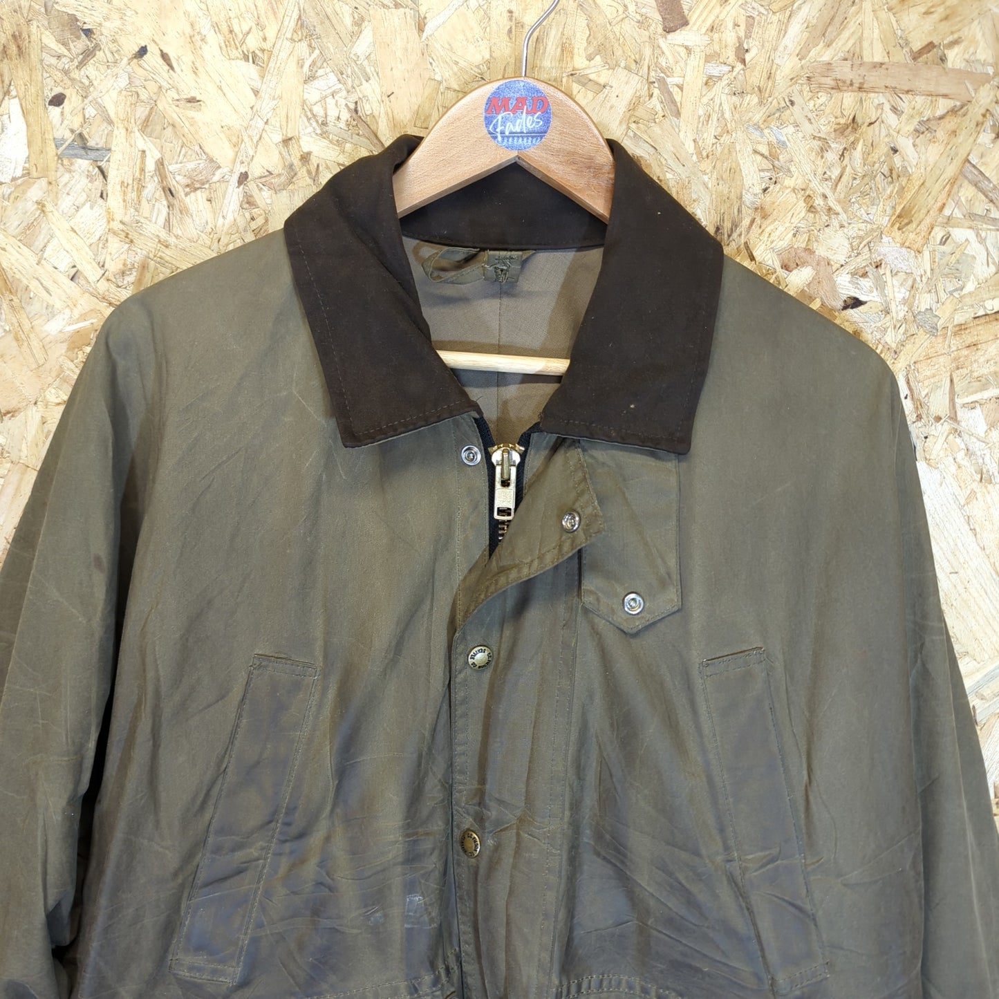 Filson Waxed Tin Field Jacket Green Coat Hunting Cloth Size Large