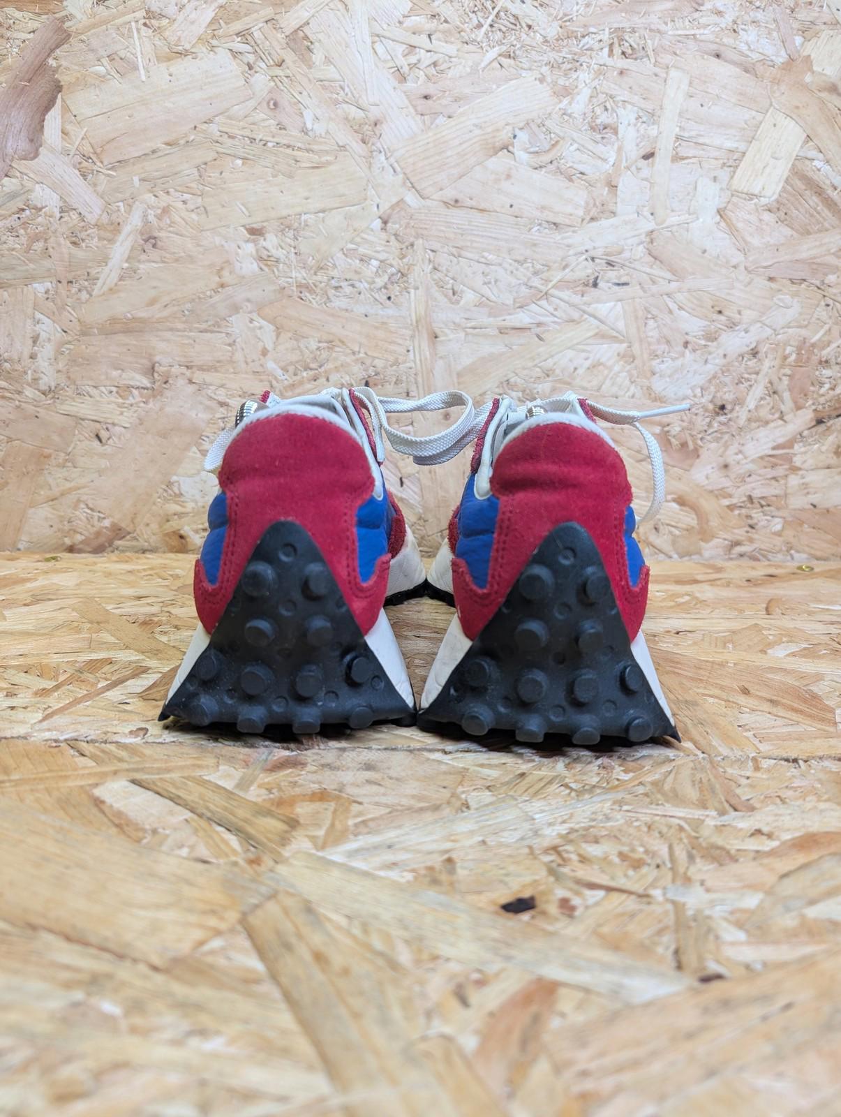 New Balance 327 Trainers UK 6 Women Red Blue White Lace Running Shoe NB Claret