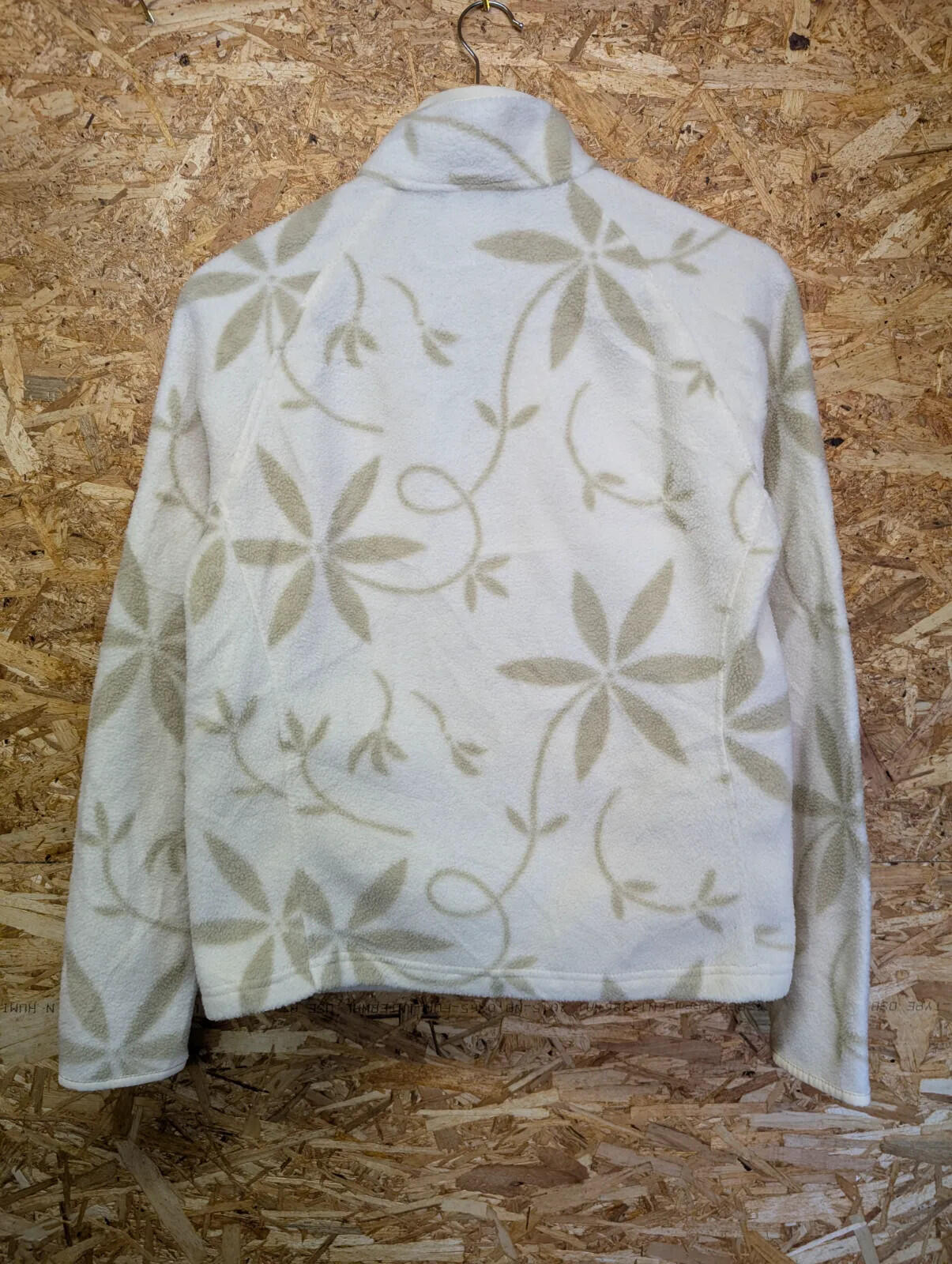 Patagonia Synchilla Fleece Pullover Women Medium Ivory Floral Snap-T Cream White