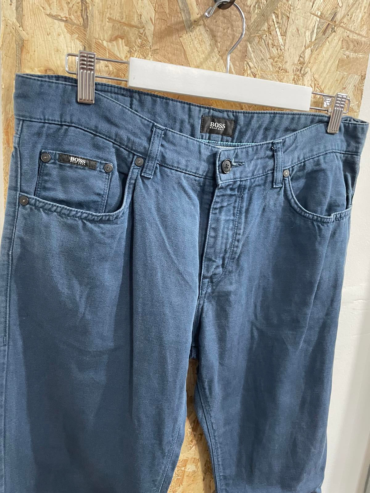 Hugo Boss Slim Straight Jeans W34 L34 Italian Fabric Indigo Blue Denim [COPY]