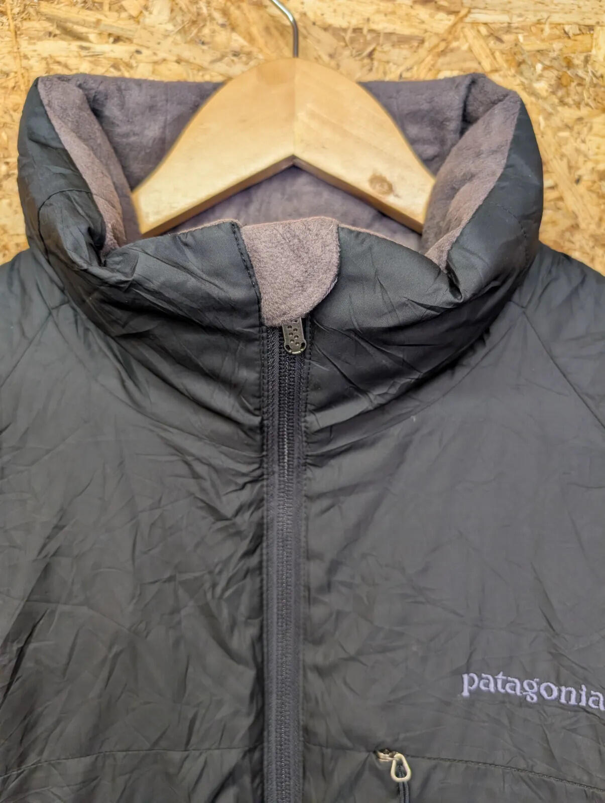 Patagonia Stealth Downer Jacket Mens Medium Black Insulated Puffer Goose Fill