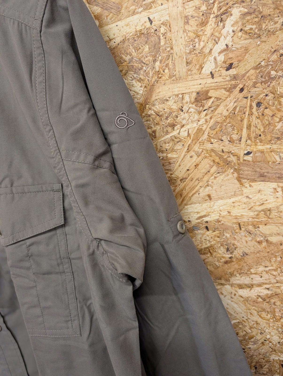 Craghoppers Nosillife Shirt Medium Men Kiwi Long Sleeve Outdoor Adventure Pebble