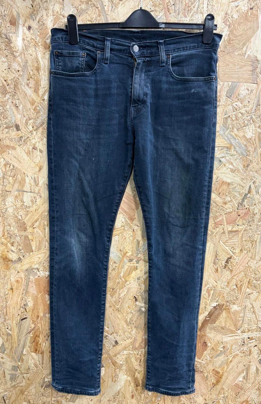 Levis 512 Slim Jeans W32 L32 Men Navy Blue Stretch Red Tab Zip Fly Indie Rock