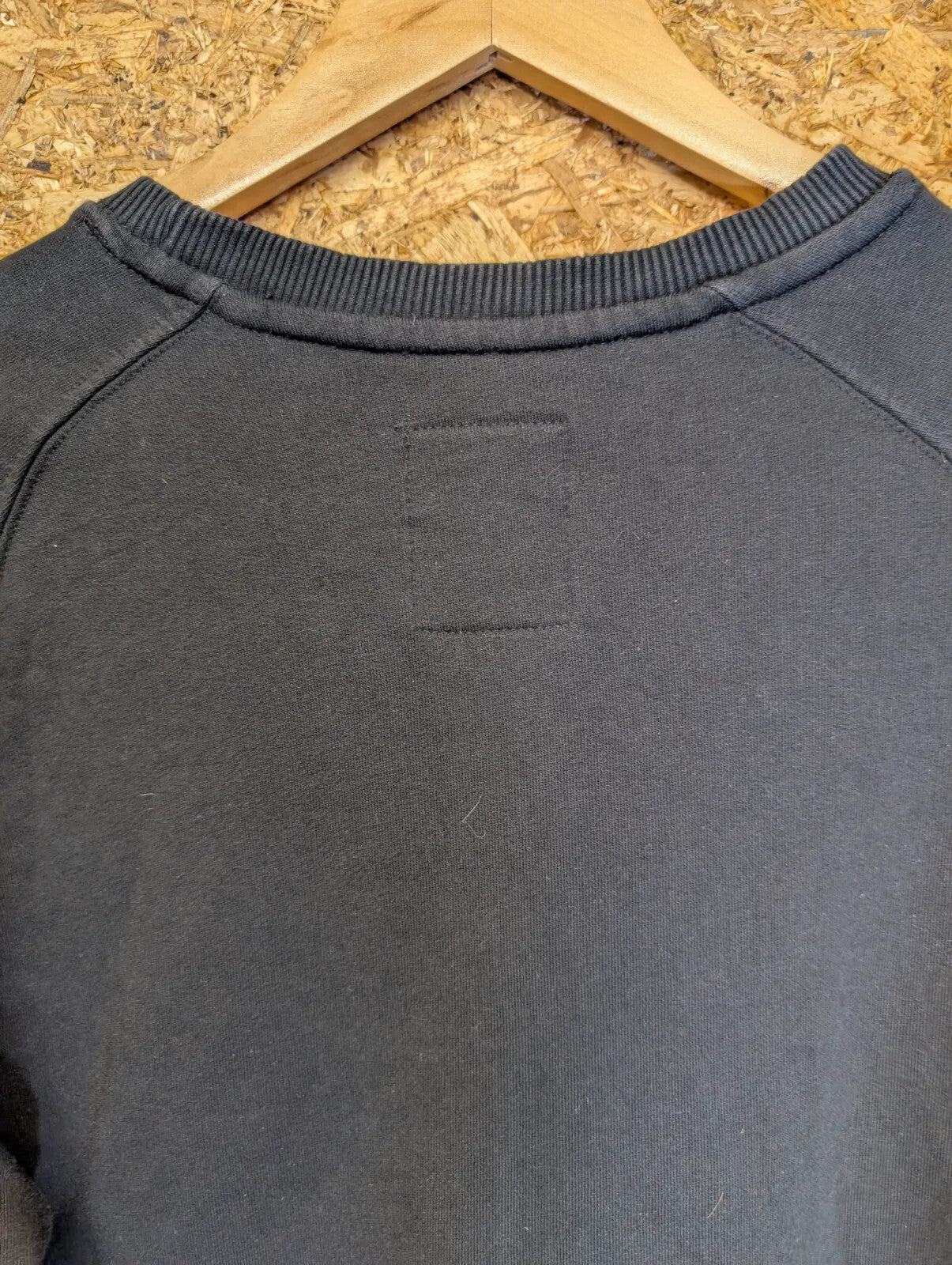 Alpha Industries Crewneck Sweatshirt Mens Black Cotton Logo Pullover Zip Pocket