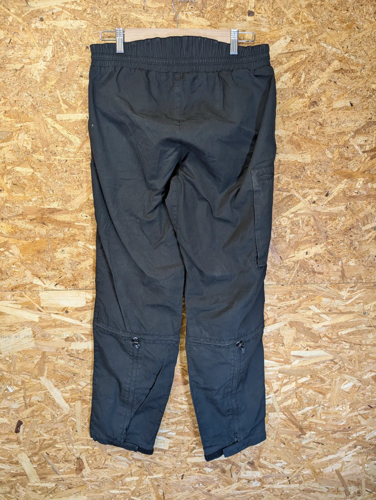 Fjallraven G1000 Cargo Trousers Mens W32 L32 Elastic Waist Black Cotton Hiking