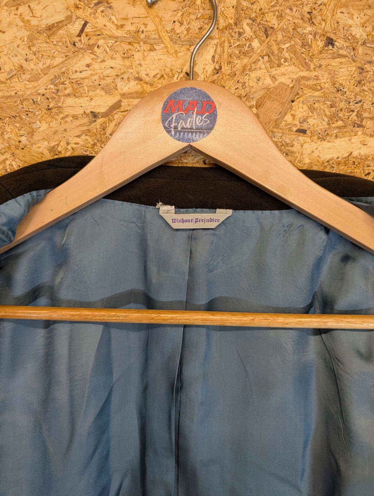 Without Prejudice Size 40 Medium Buckley Blazer Jacket Wool Brown