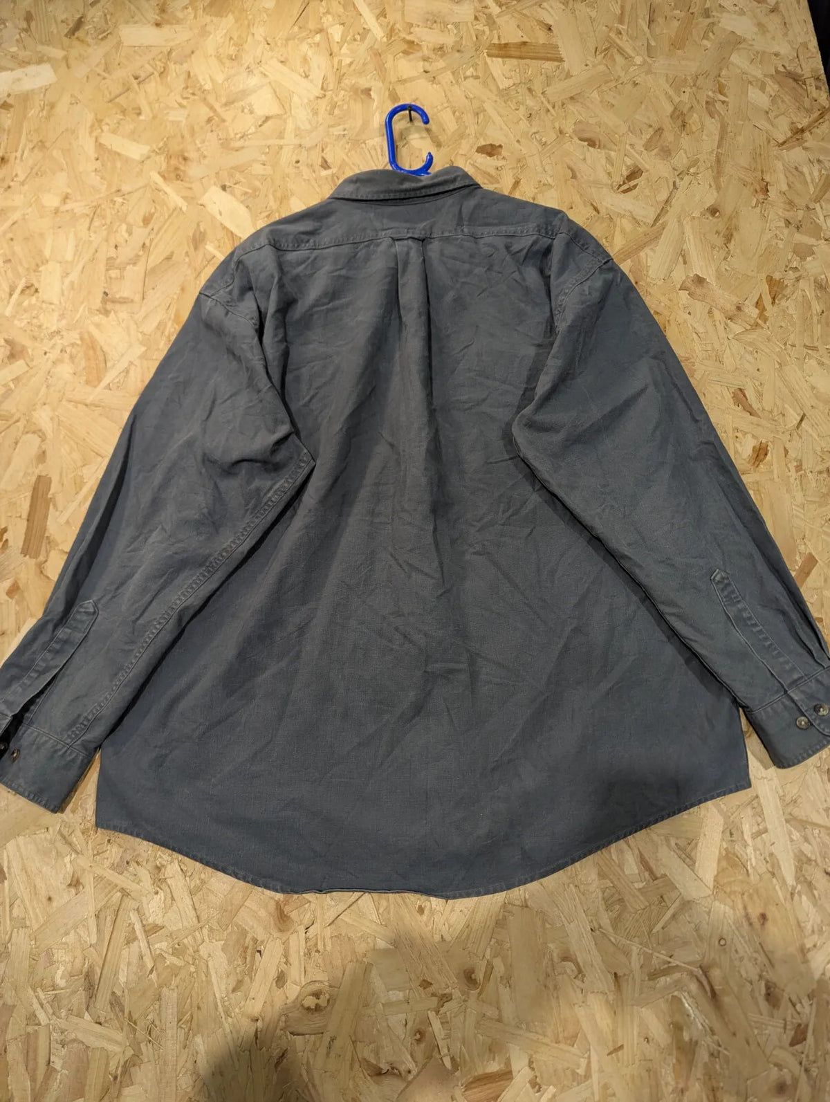 Filson Shelter Cloth Shirt Mens XXL Charcoal Grey Cotton Canvas USA