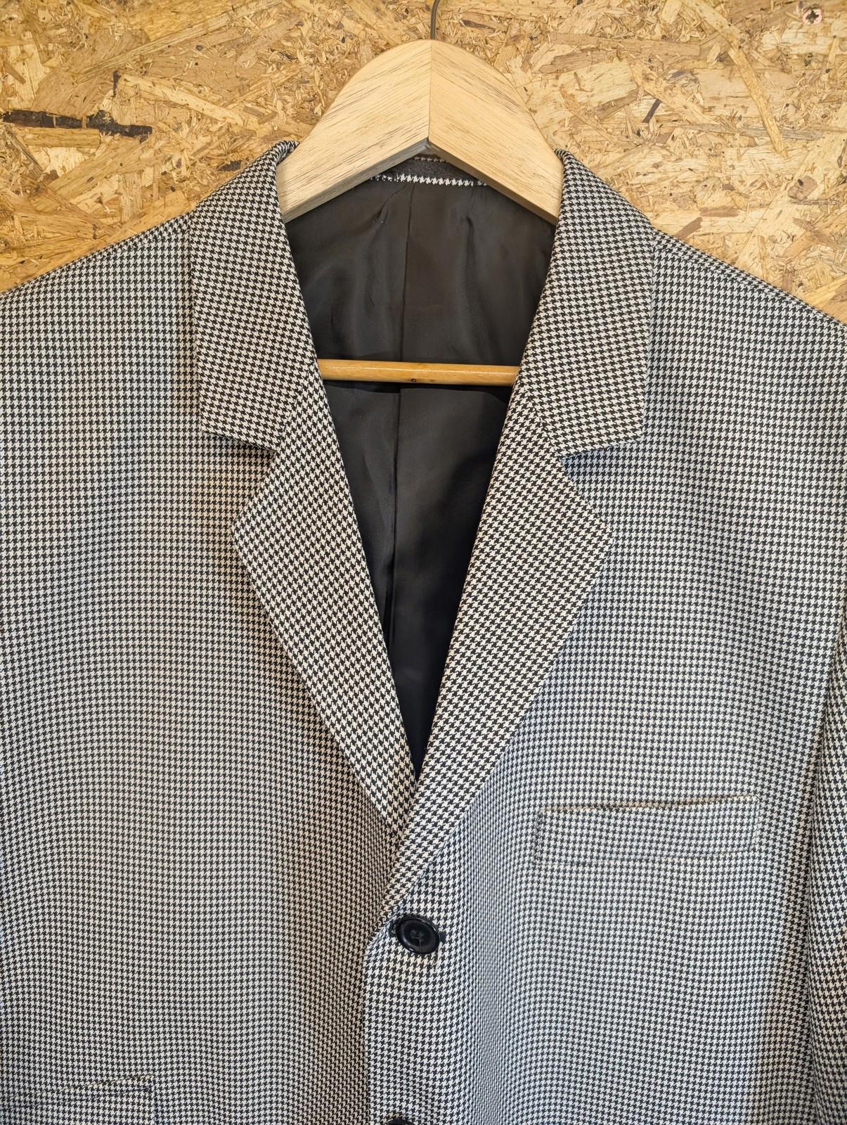 Sherrys Carnaby Street Suit Men UK 46 Houndstooth Check 2 Piece Black White