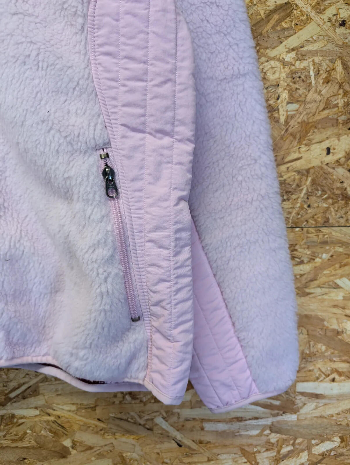 Patagonia Retro-X Fleece Jacket Womens XL Light Pink Full Zip Synchilla Sherpa