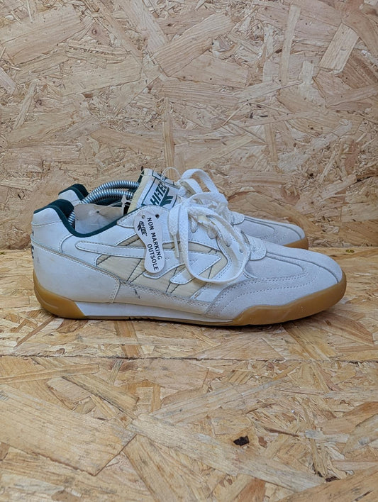 Hi-Tec Squash Classic Indoor Court Shoes Size 9 UK 43 EU Cream Green Suede Lace