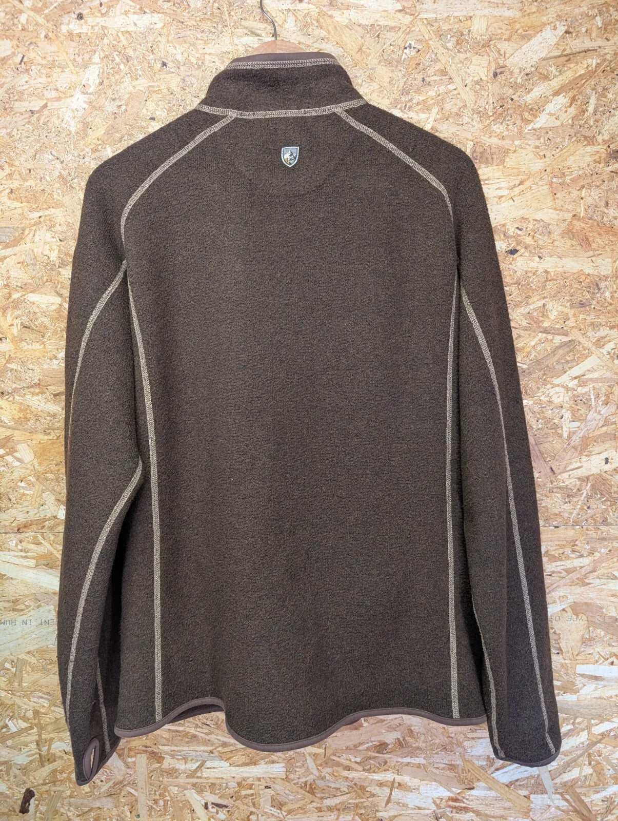 Kuhl Alfpaca Fleece Jacket Men XL Brown Full Zip Walking Hiking Synchila Outdoor