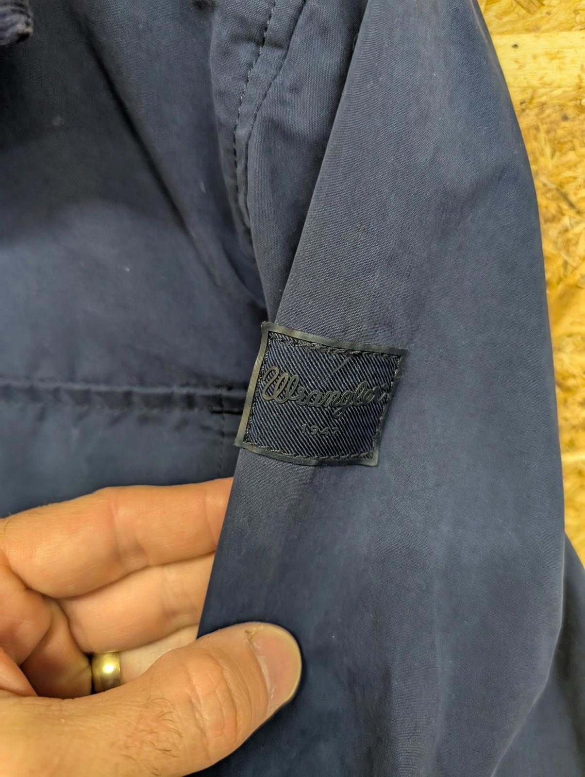 Wrangler Mac Jacket XL Men Corduroy Collar Blue Polyester Mid-Length Smart