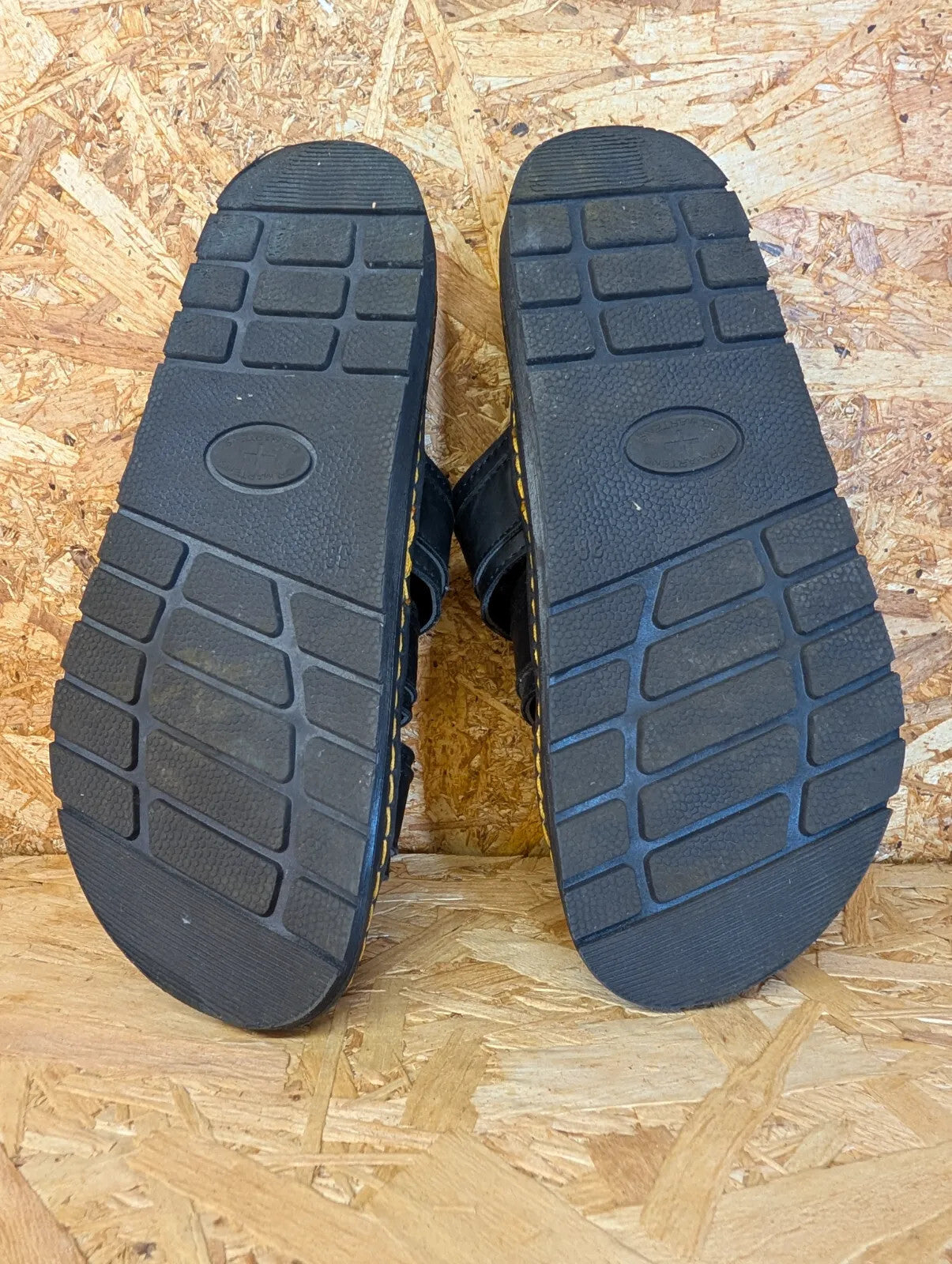 Dr Martens Black Leather Athena Sandals UK 5 EU 38 Buckle Slip On Raine Wedge
