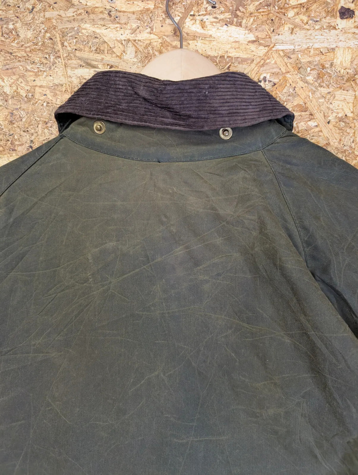 Vintage Barbour Beaufort Wax Jacket Men XL C44 112cm Olive Green A150 Cotton 90s