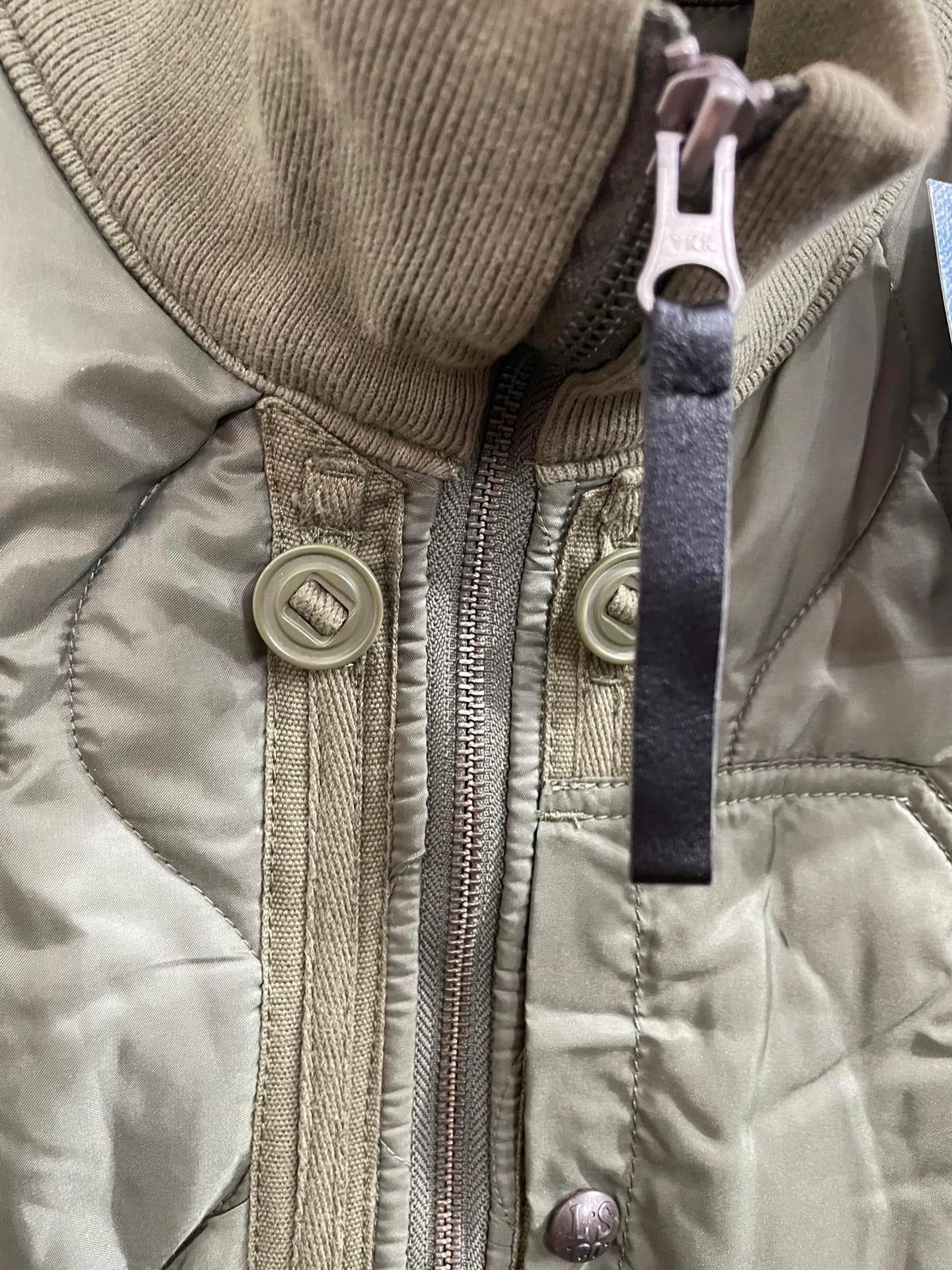 Levis M65 Bomber Jacket Liner XL Padded Utility Hooded Khaki Green