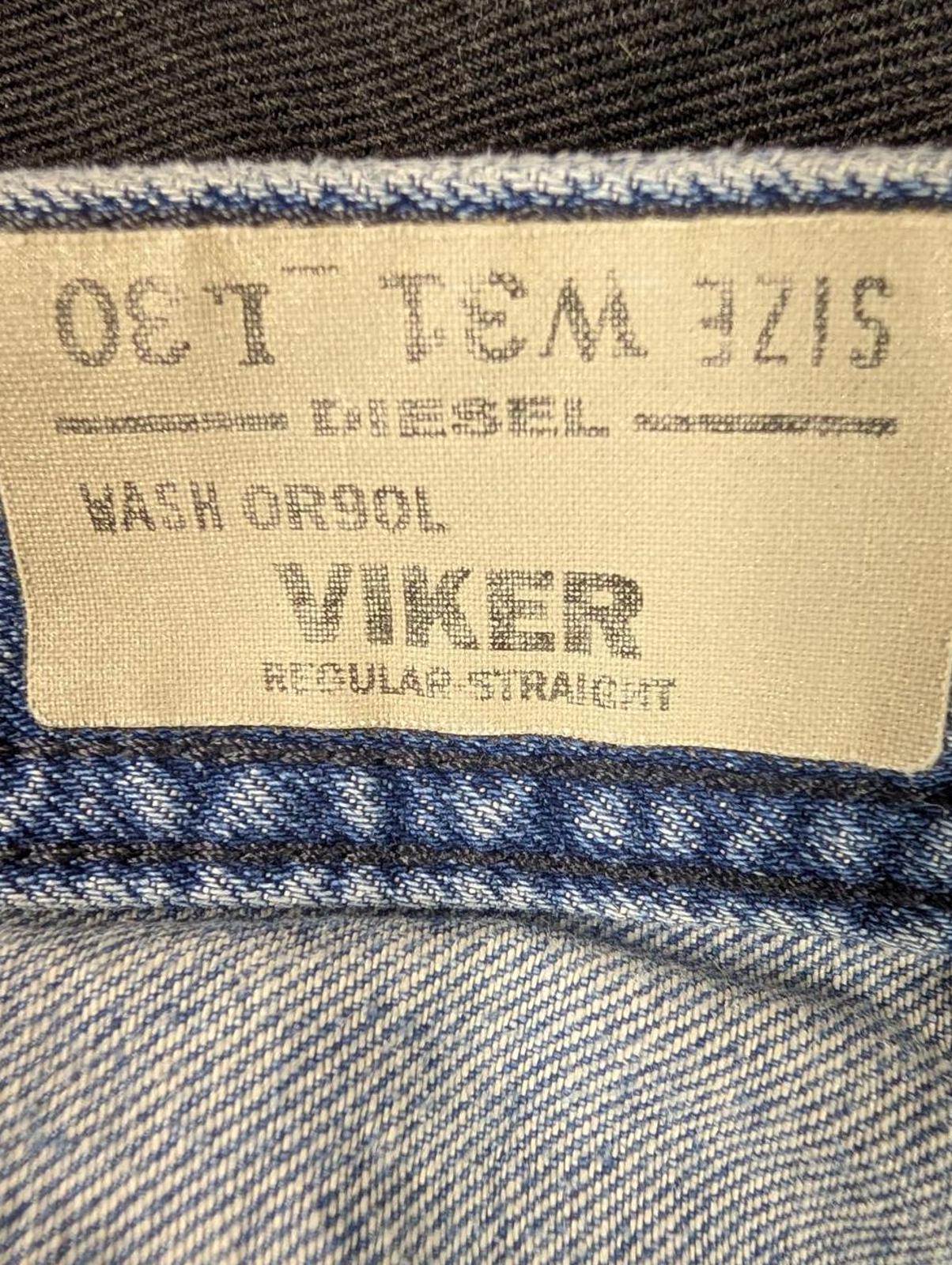 Diesel Viker Jeans W31 L30 0R90L Mid Blue Denim Regular Straight Button Fly