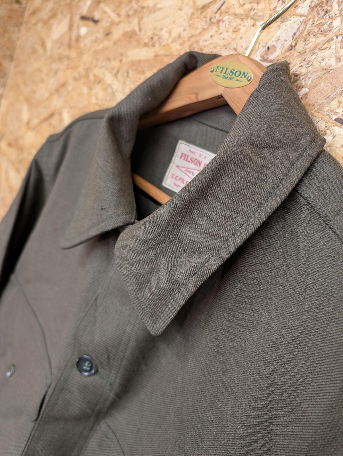 Vintage Union Made Filson Forestry Cloth Cruiser Large Jacket Style Green USA