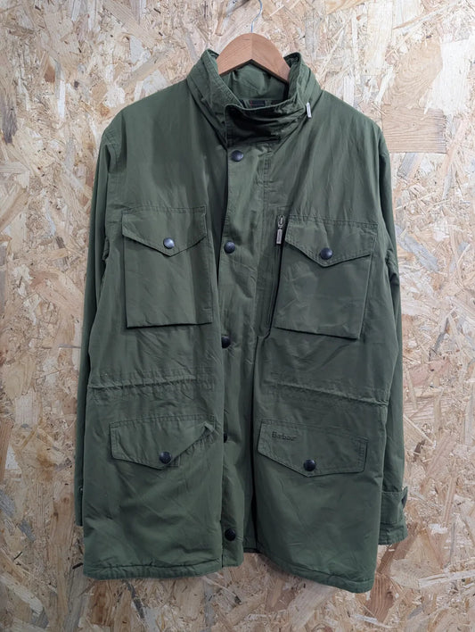 Barbour Club Sapper Field Jacket Men Medium Green Waterproof T1217 Utility Chore