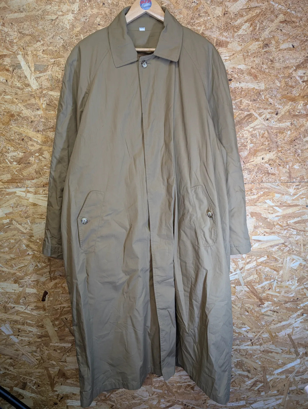 Vintage Yves Saint Laurent Trench Coat Mens Large 42 Khaki Water Repellent YSL