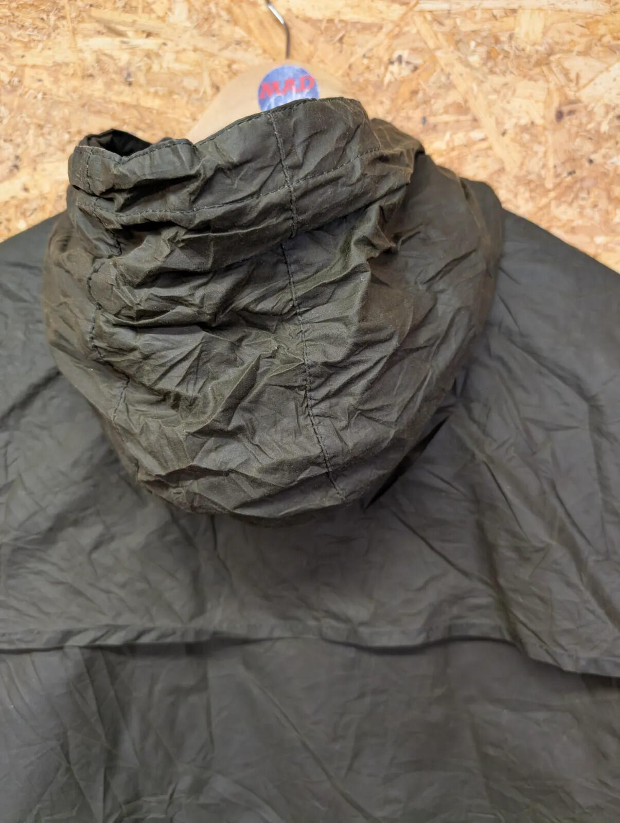 Vintage Barbour Durham A5 Hooded Jacket Mens C46 XXL Sage Green Cotton Zip 90s