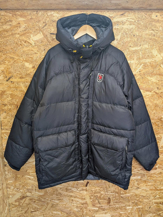 Fjällräven Expedition Down Jacket Large Men Puffer Hooded Down Insulated Black