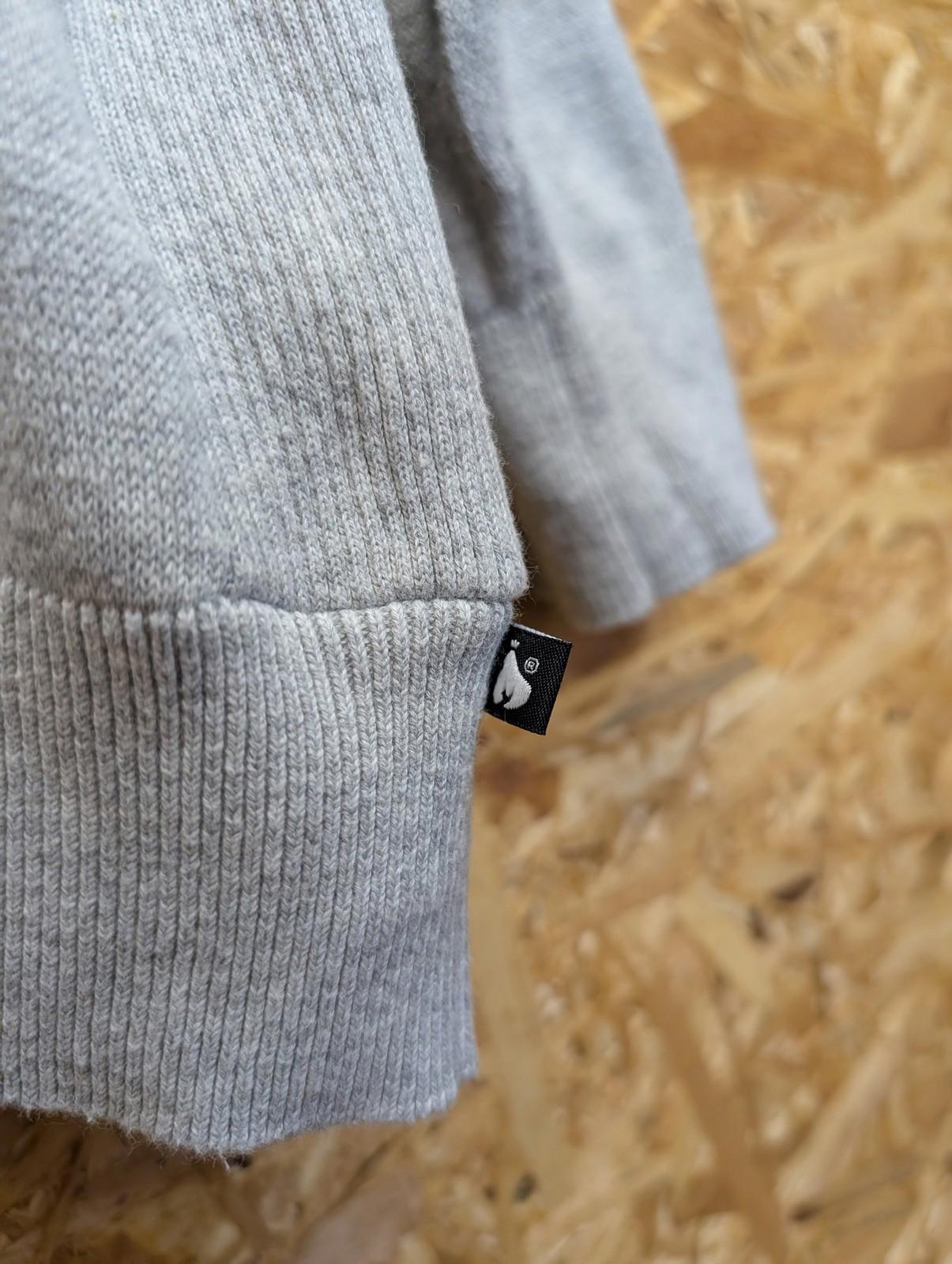 Money Clothing Ape Knit Jumper Mens XXL 1/4 Zip Cotton Grey Casual Collared