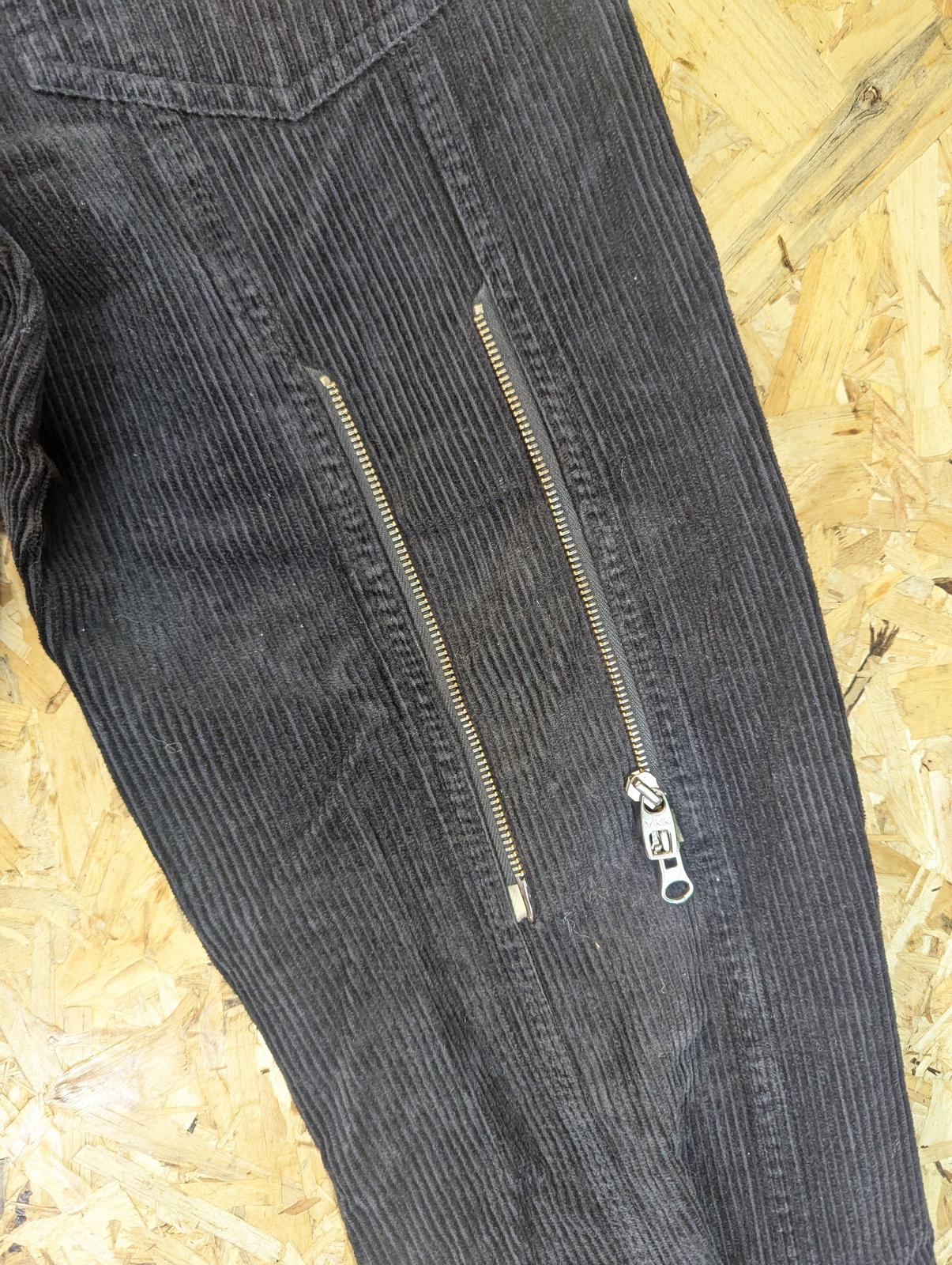 Griffin Biker Zipper Trousers W30 L34 Pants Baggies Black Corduroy Biker Pants